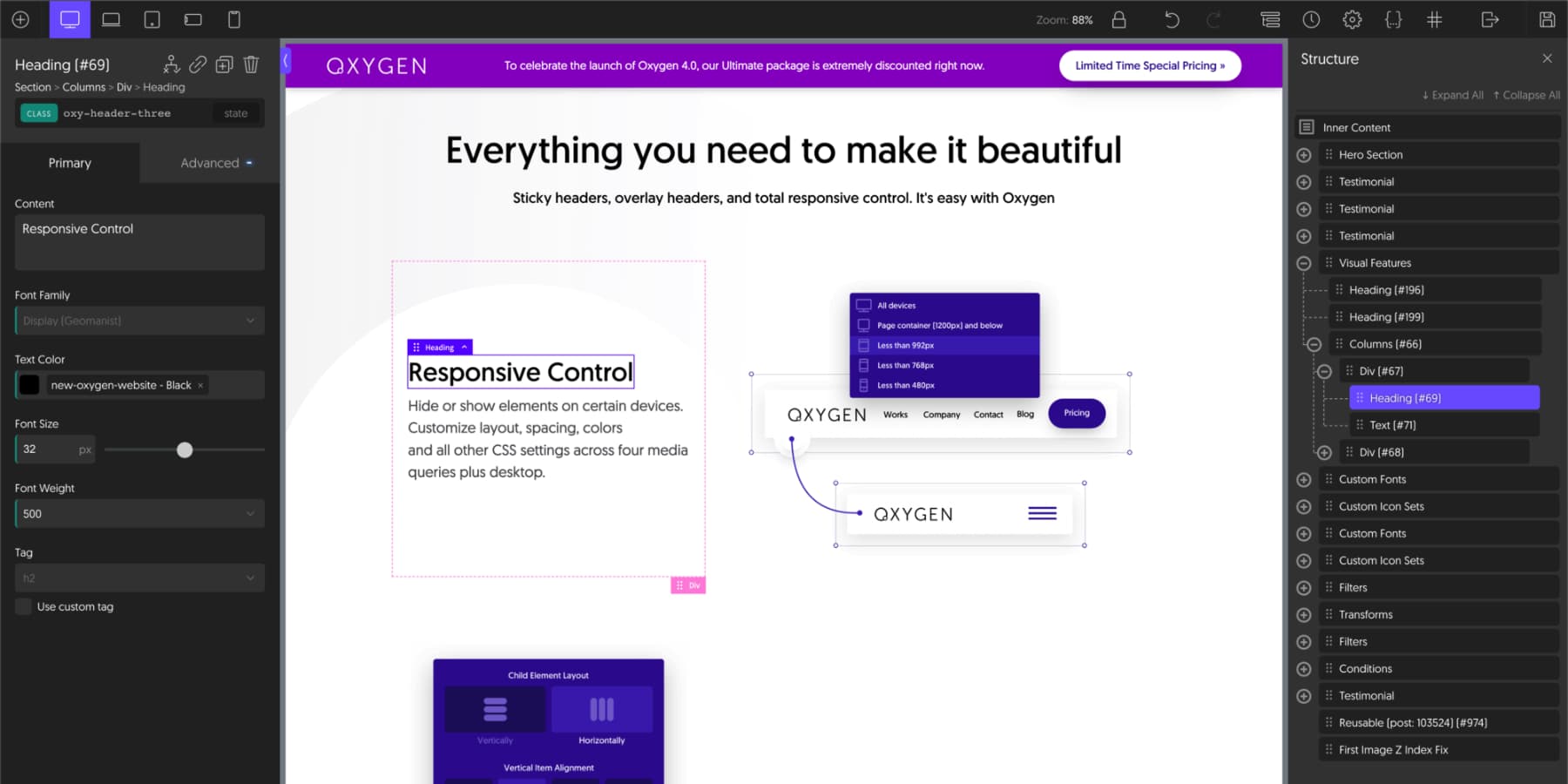 an overview of oxygen website builder