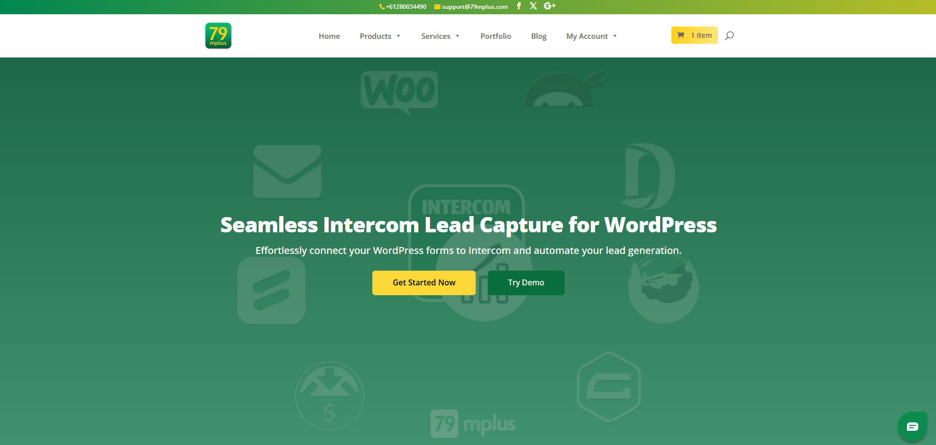 intercom live chat and lead generation