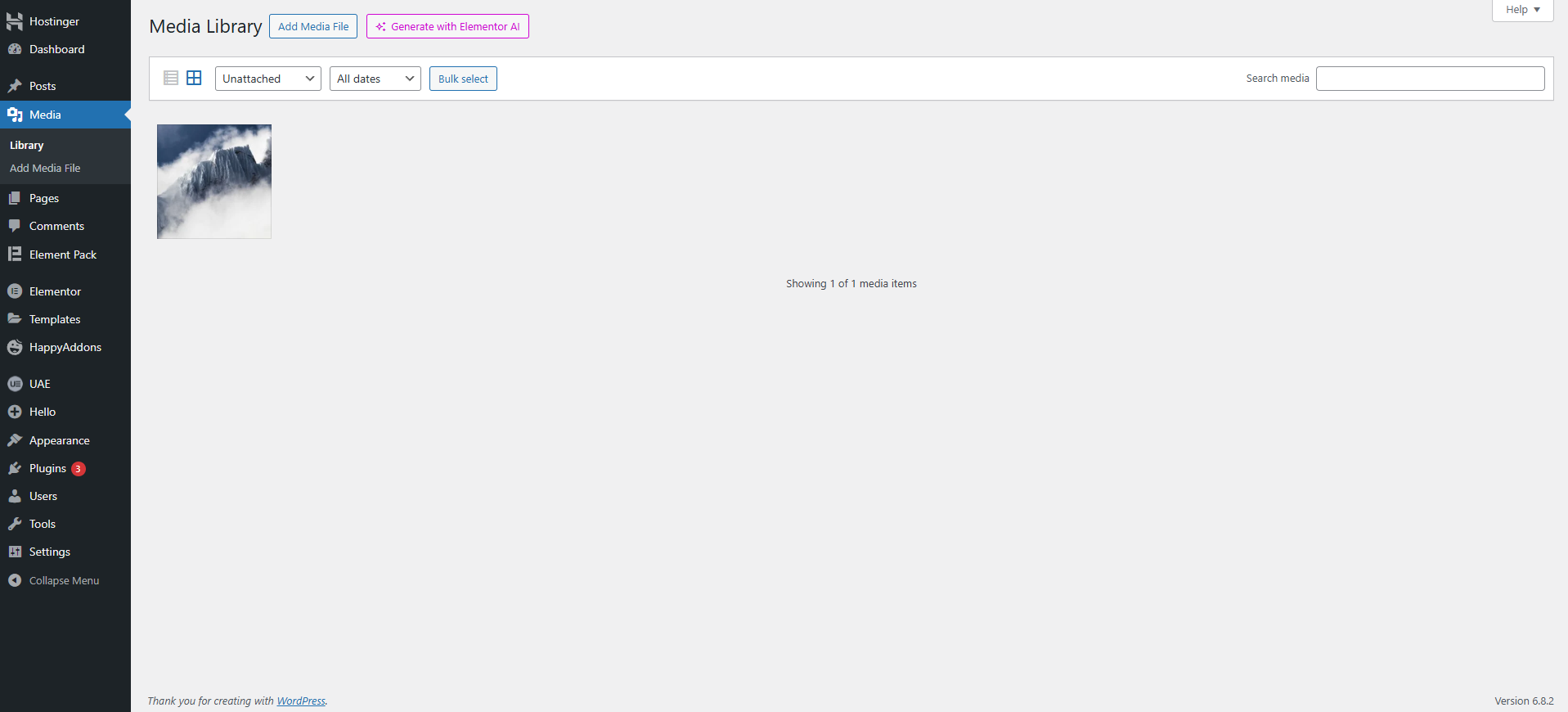 wordpress media