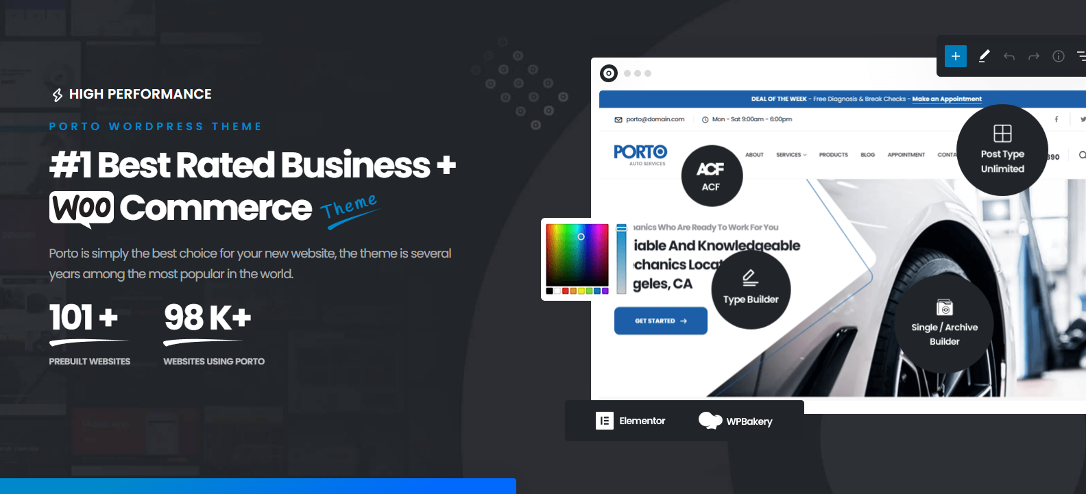 Porto is a highly rated, multipurpose WordPress theme