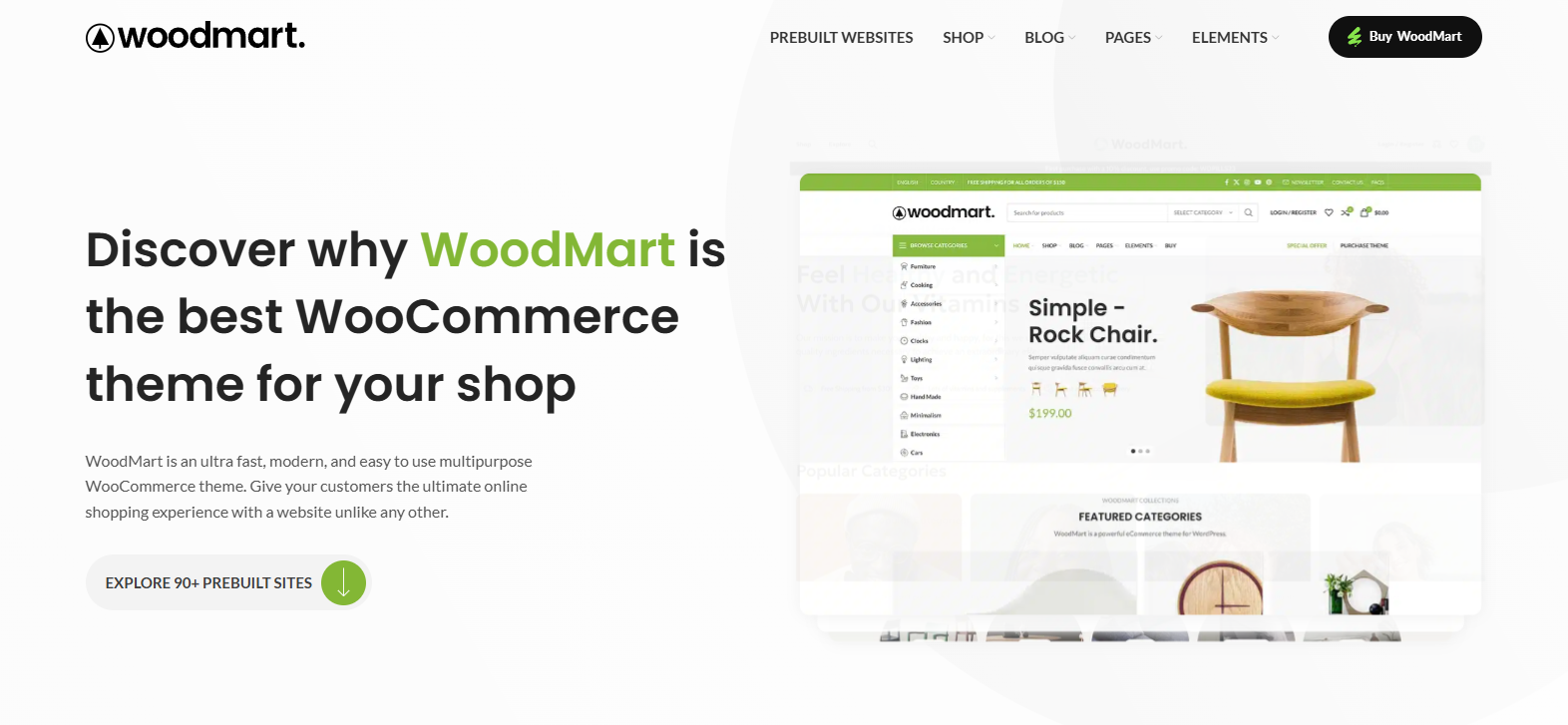 WoodMart is an ultra-fast, modern, and user-friendly multipurpose WooCommerce. Best WooCommerce Themes for eCommerce
