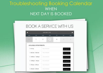 Troubleshooting Booking Calendar when Next Day is Booked