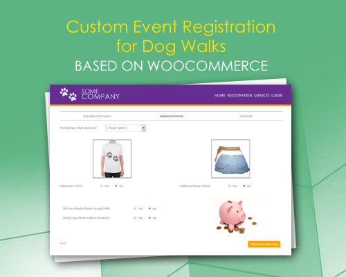 Custom Event Registration for Dog Walks based on WooCommerce