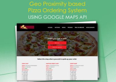 Geo Proximity based Pizza Ordering System using Google Maps API