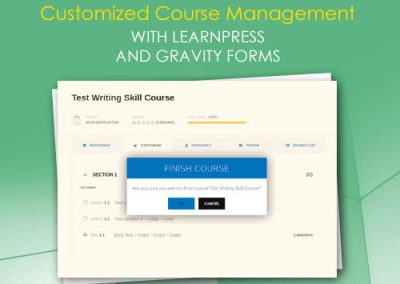 Customized Course Management with LearnPress and Gravity Forms