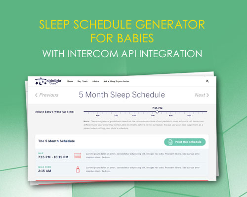 Sleep Schedule Generator for Babies with Intercom API Integration