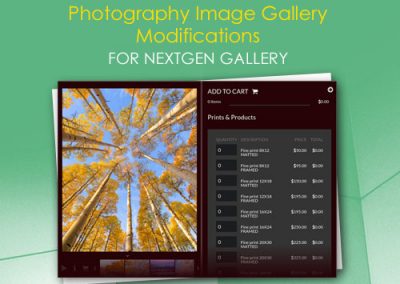 Photography Image Gallery Modifications for NextGEN Gallery