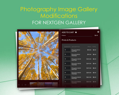 Photography Image Gallery Modifications for NextGEN Gallery