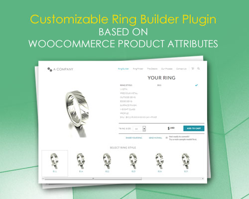 Customizable Ring Builder Plugin based on WooCommerce Product Attributes