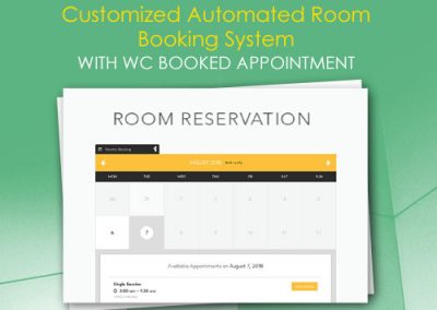 Customized Automated Room Booking System with WC Booked Appointment