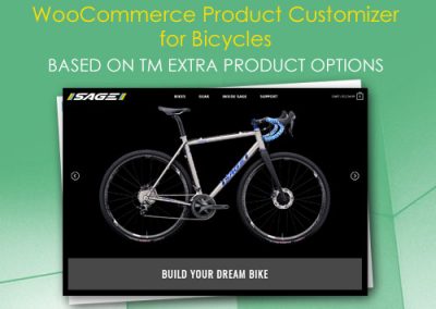 WooCommerce Product Customizer for Bicycles Based on TM Extra Product Options