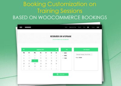 Booking Customization on Training Sessions based on WooCommerce Bookings