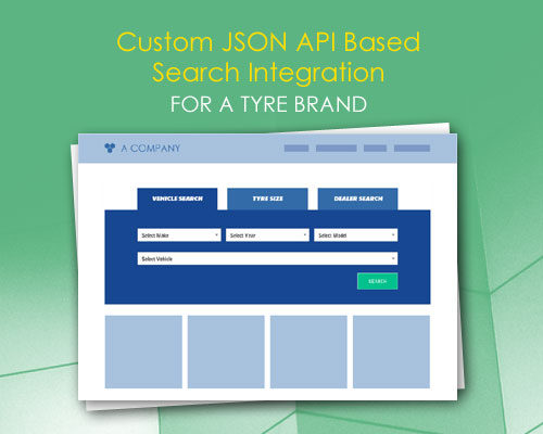 Custom JSON API Based Search Integration for a Tyre Brand