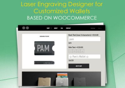 Laser Engraving Designer for Customized Wallets based on WooCommerce