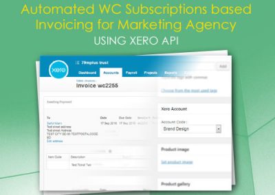 Automated WC Subscriptions based Invoicing for Marketing Agency using Xero API